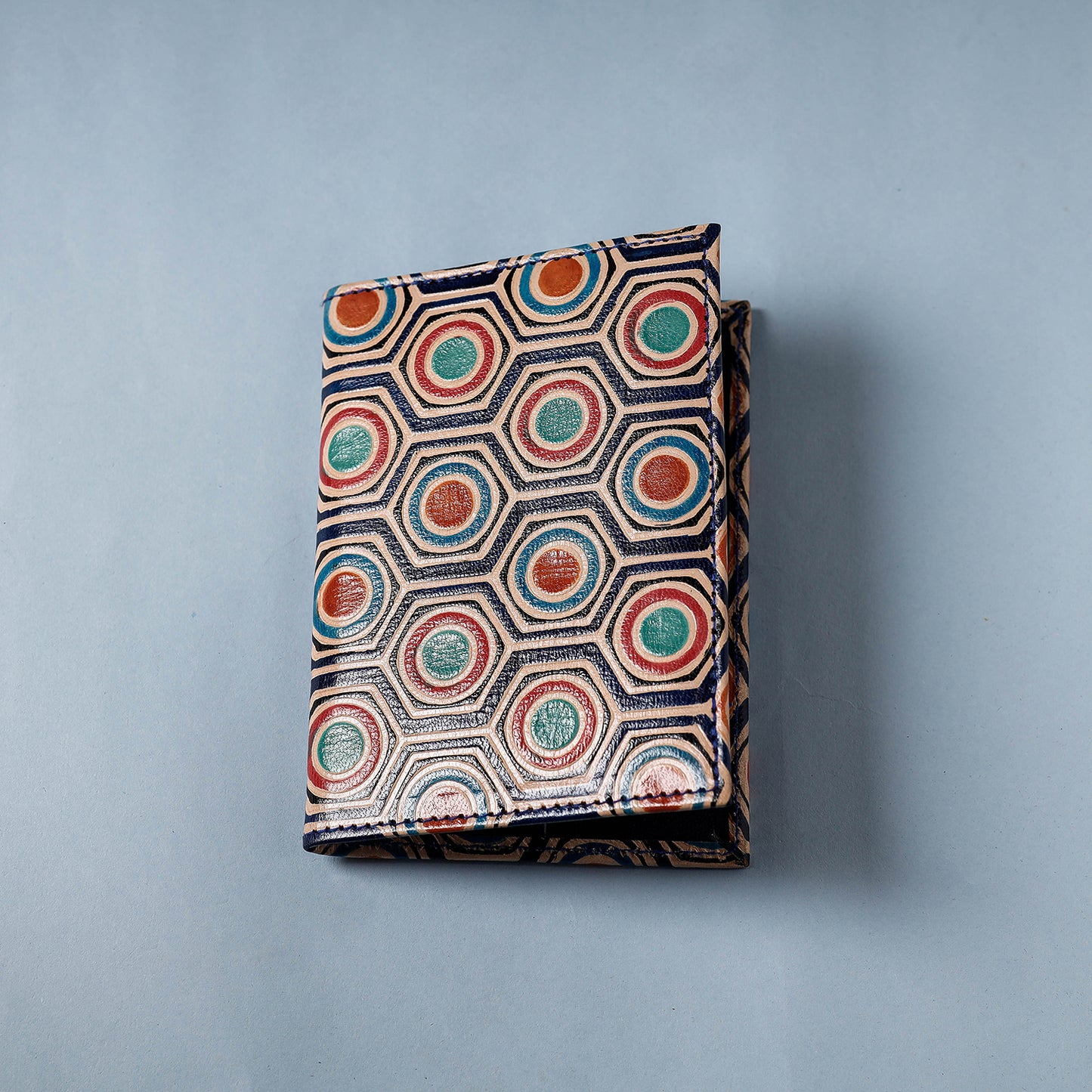 Handcrafted Embossed Leather Passport Cover