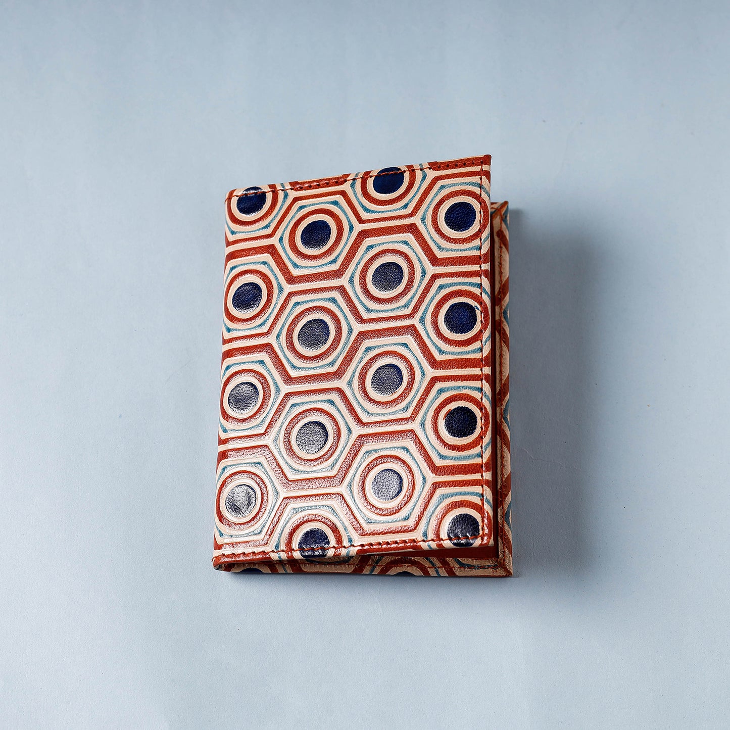 Handcrafted Embossed Leather Passport Cover