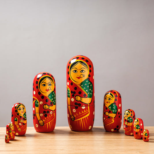 Dolls - Banaras Handpainted Wooden Toy (Set of 10)
