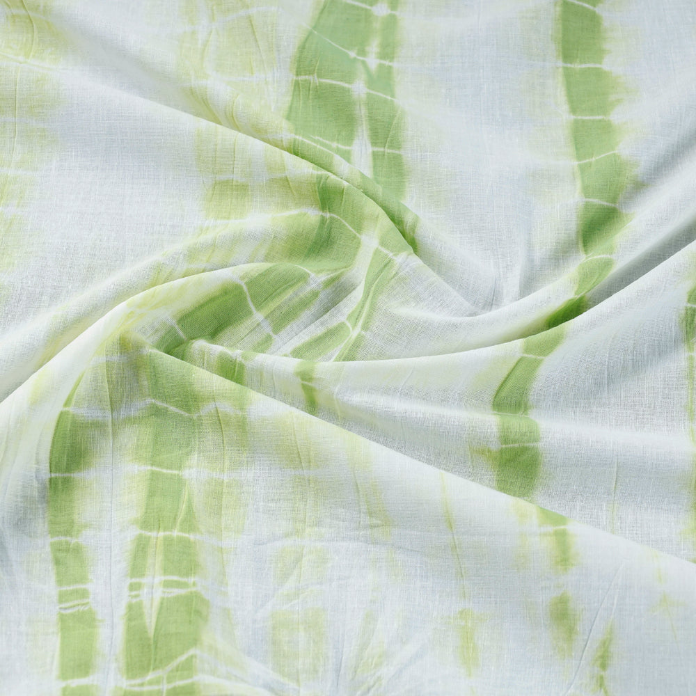 Green - Shibori Tie-Dye Pure Cotton Fabric