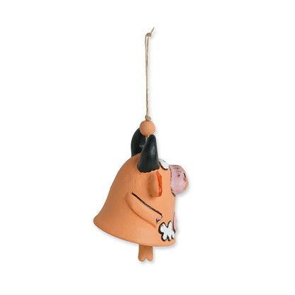 'Bovine Melody'  Handmade & Handpainted Terracotta Decorative Hanging & Wind Chime