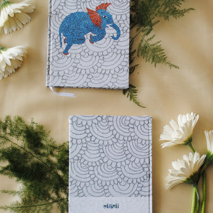 Gajoba - Gond Folk Art Journal/Notebook White (1Pc)