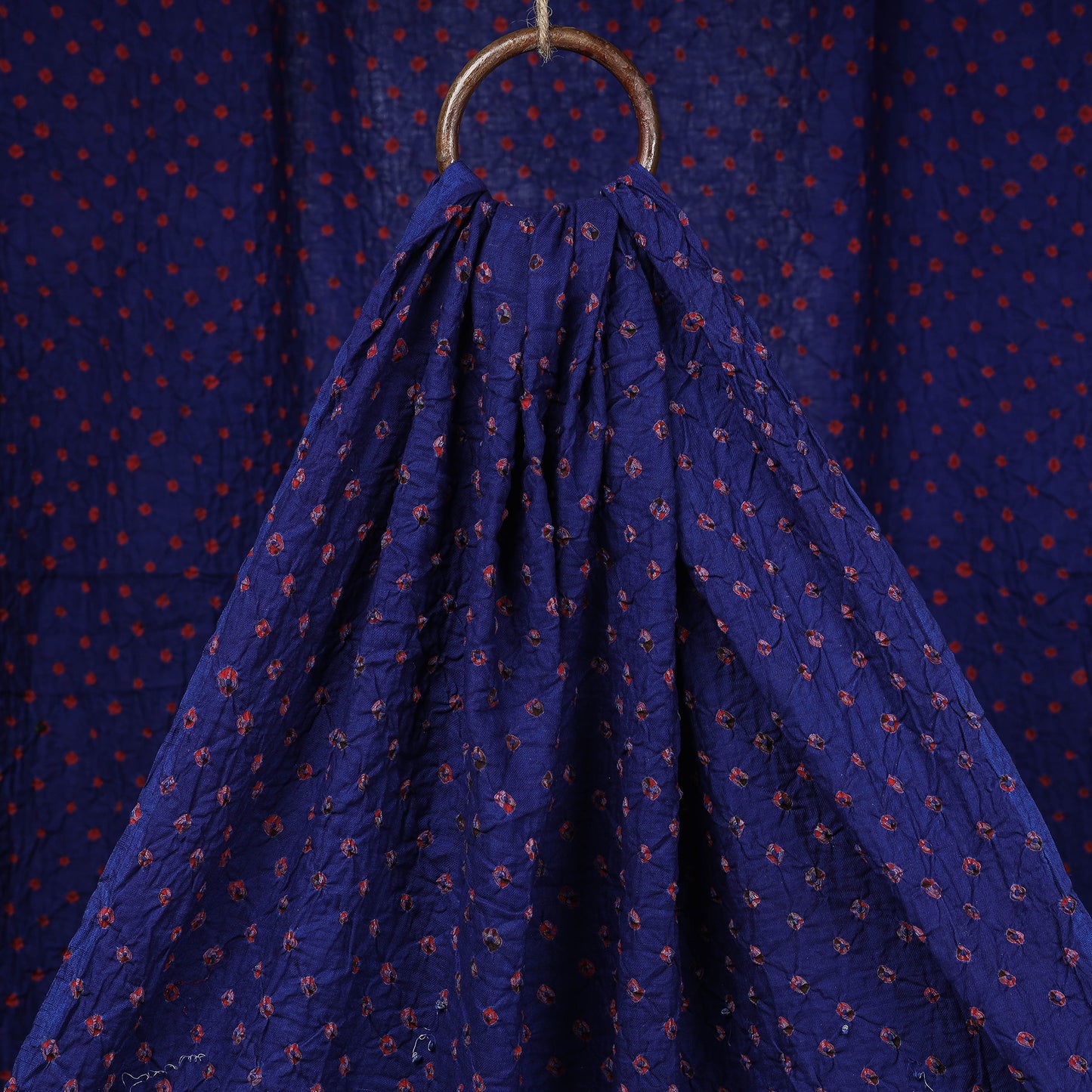 Purple - Kutch Bandhani Tie-Dye Mul Cotton Fabric