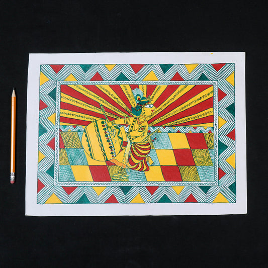 Traditional Manjusha Handpainted Painting (11 x 15 in)