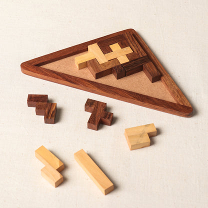 Handcrafted Sheesham Wood Tangram Puzzle