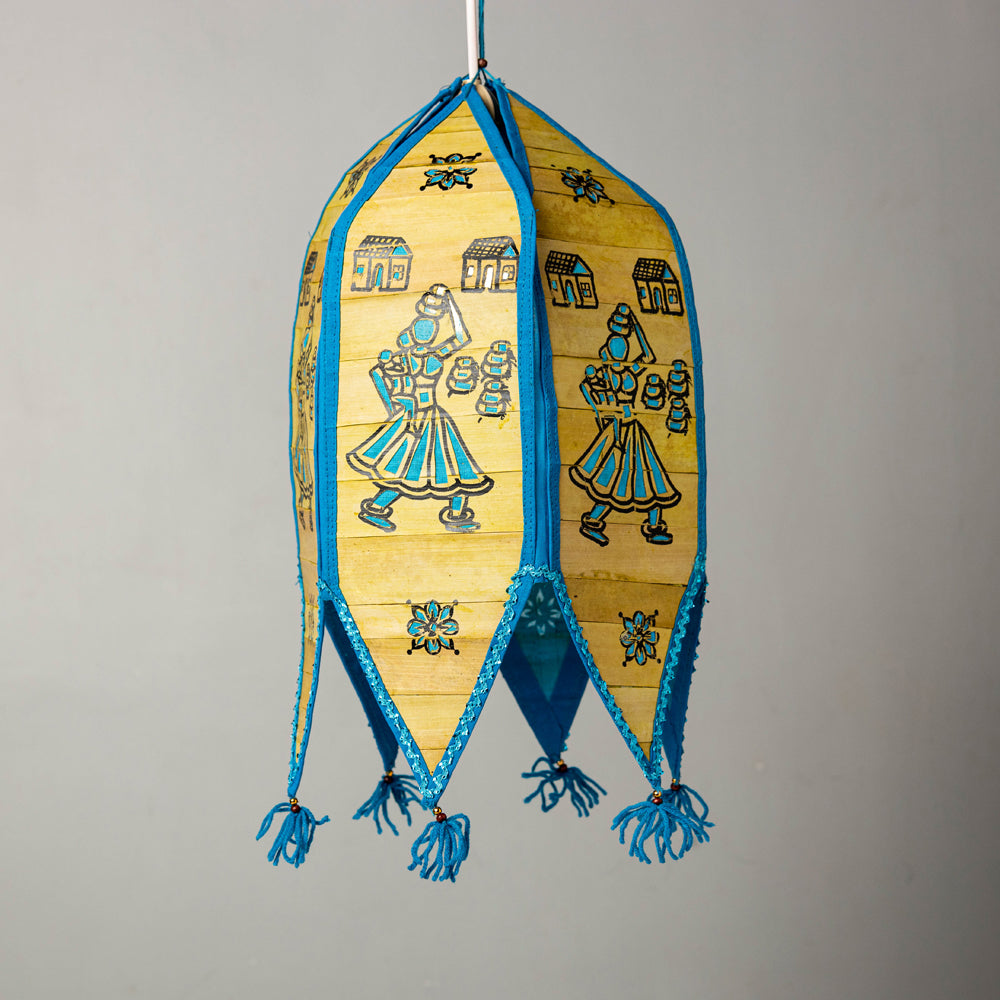 Pattachitra Handpainted Palm Leaf Lampshade