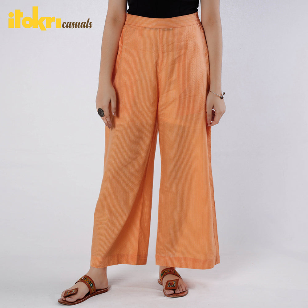 Running Stitch Cotton Palazzo by iTokri Casuals