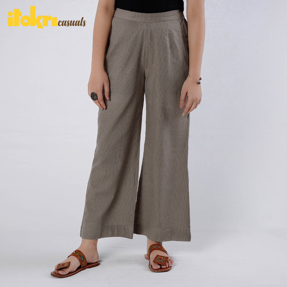 Running Stitch Cotton Palazzo by iTokri Casuals