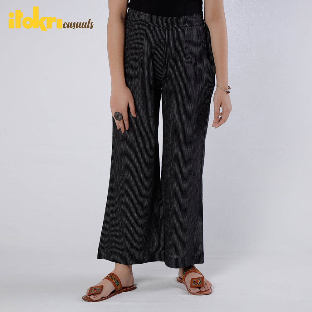 Running Stitch Cotton Palazzo by iTokri Casuals