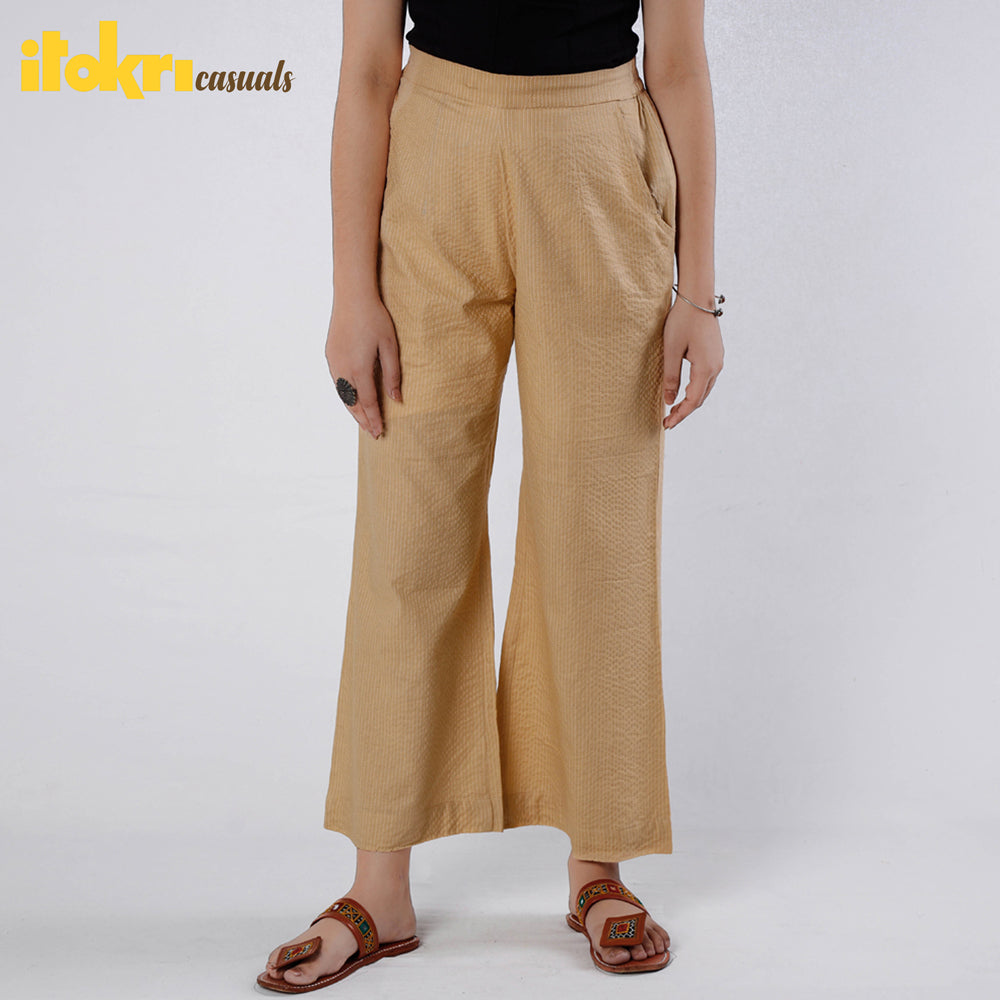 Running Stitch Cotton Palazzo by iTokri Casuals