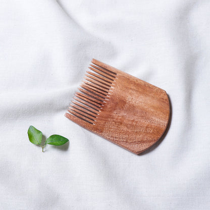 Hand Carved Natural Neem Wood Comb (Small)