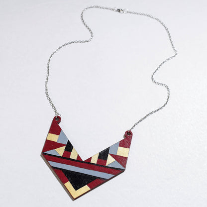  handpainted wooden necklace