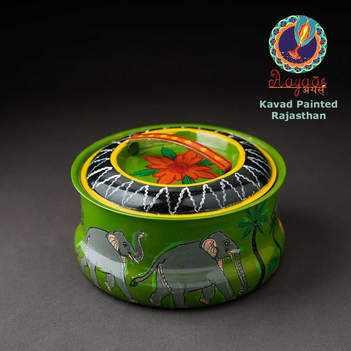Kavad Handpainted Stainless Steel Casserole