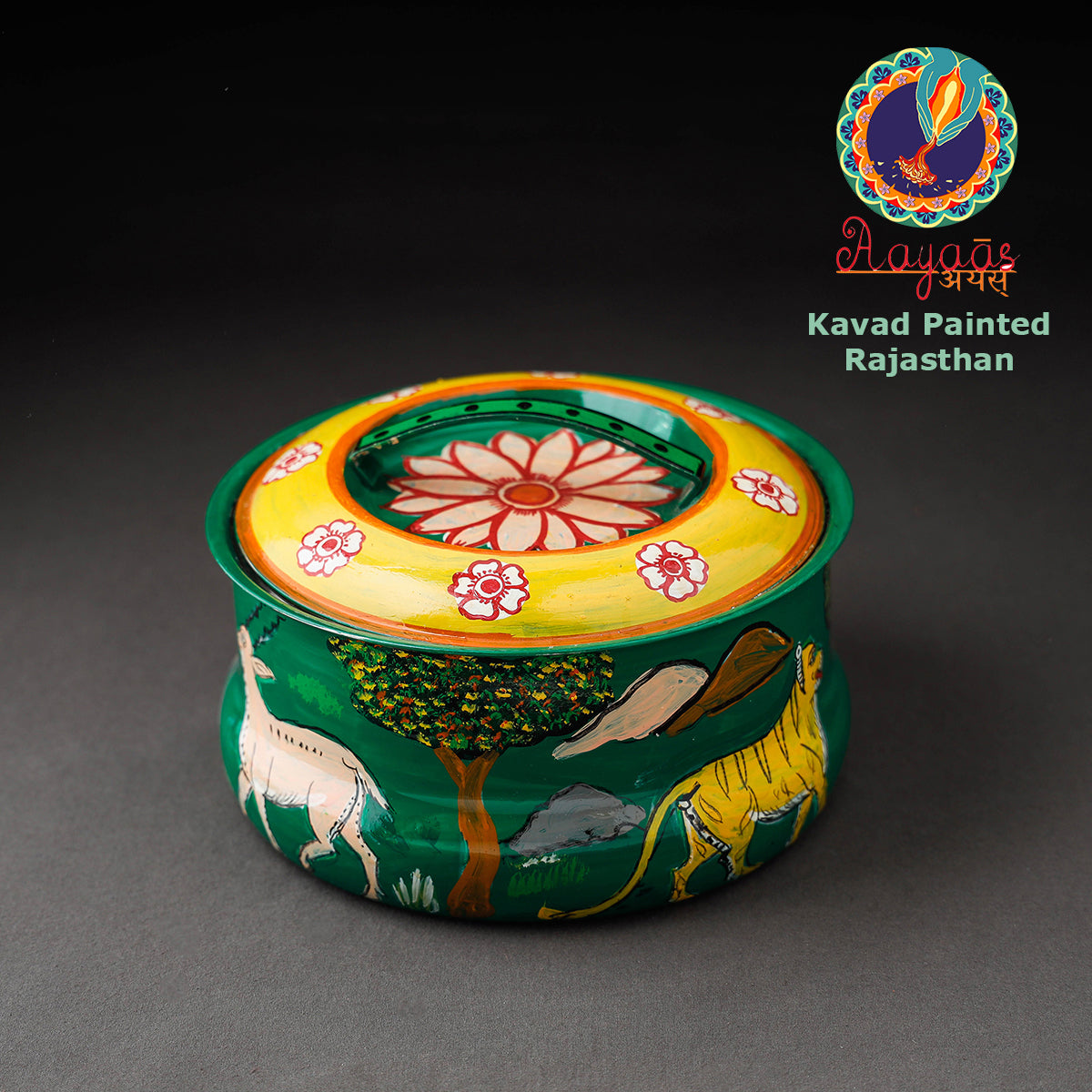 Kavad Handpainted Stainless Steel Casserole