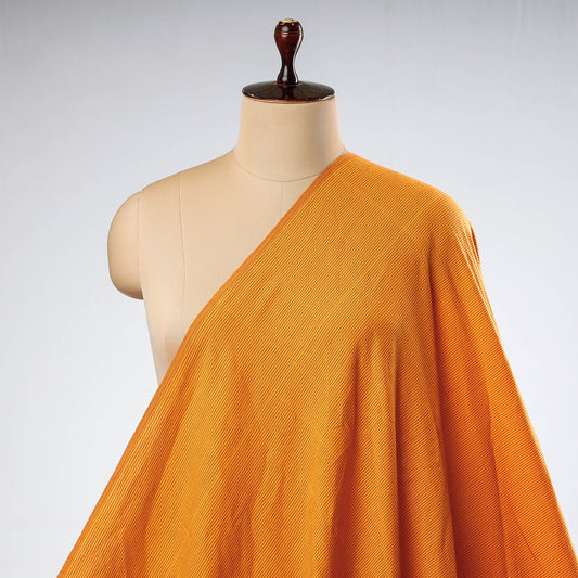 Yellow - Bodoweaves Plain Cotton Handloom Fabric