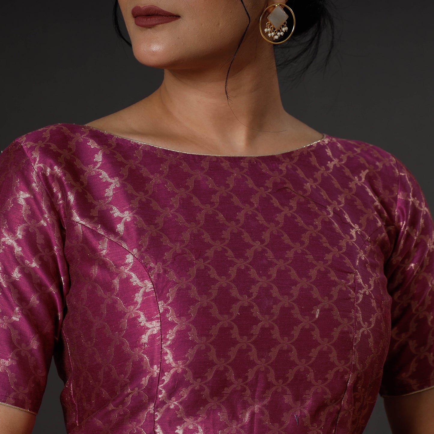 banarsi silk stotched blouse