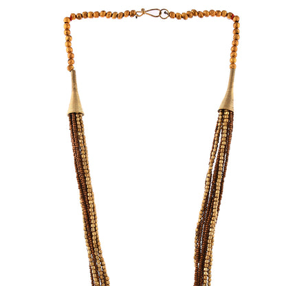Handcrafted Gold Tone Beads Necklace by Bamboo Tree Jewels