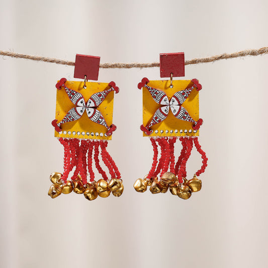 Manmani - Madhubani Handpainted Wooden Earrings