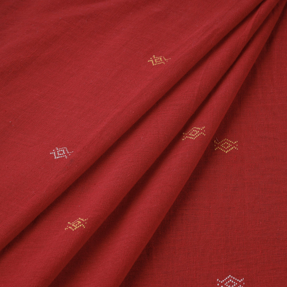 Organic Kala Cotton Pure Handloom Pink Chaumukh Fabric