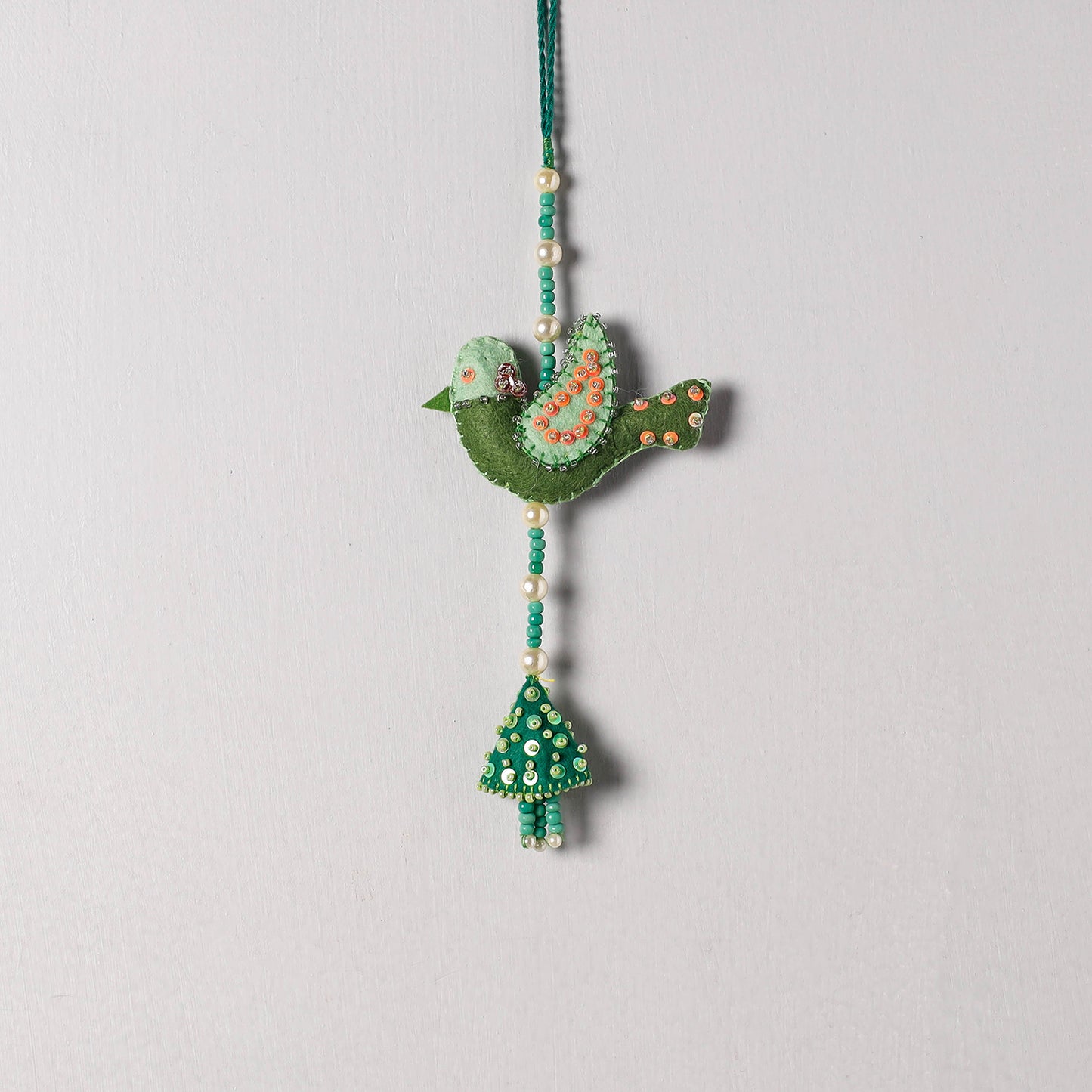 Buy Bird - Handmade Felt & Beadwork Wall Hanging