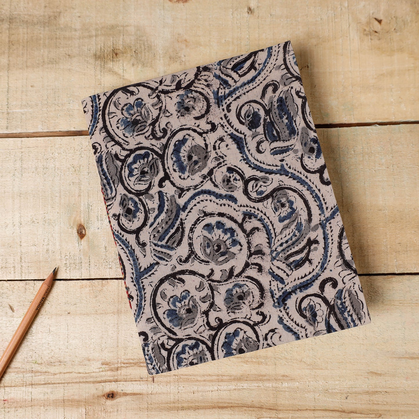 Buy Kalamkari Fabric Cover Handmade Paper Notebook Online at iTokri.com