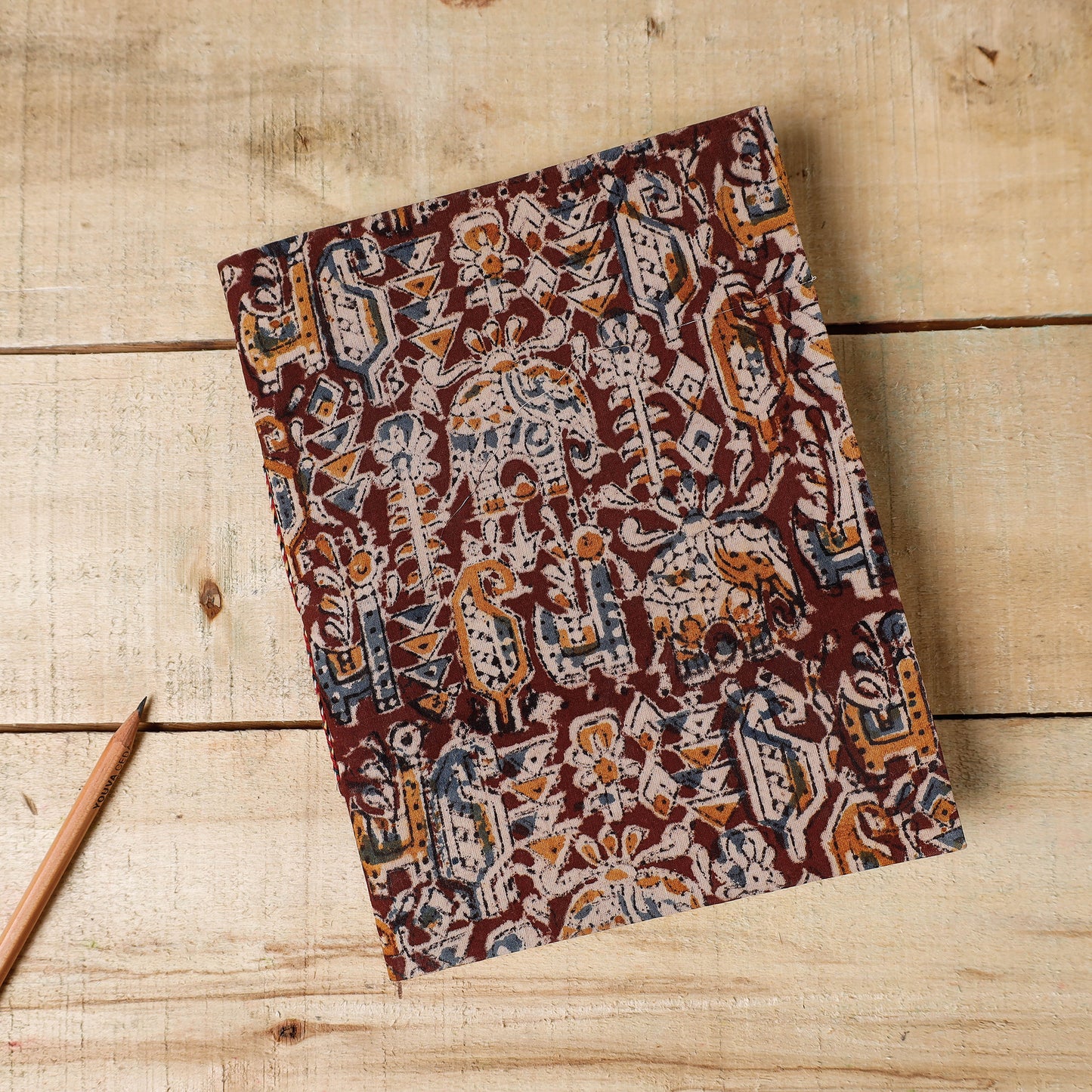 Kalamkari Fabric Cover Handmade Paper Notebook Online at iTokri.com