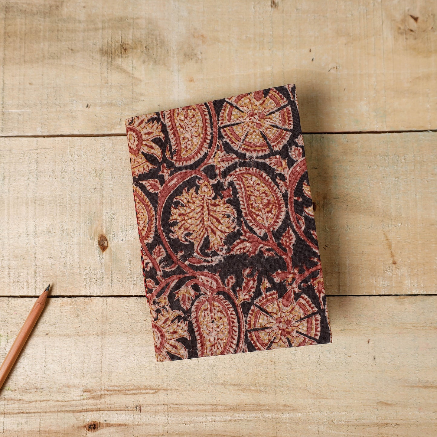 Buy Kalamkari Fabric Cover Handmade Paper Notebook Online at iTokri.com