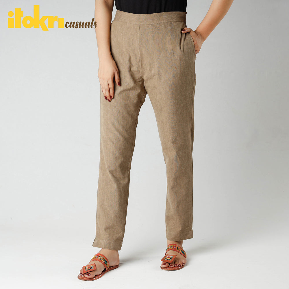 Buy Flex Cotton Tapered Casual Pant for Women Online at iTokri.com