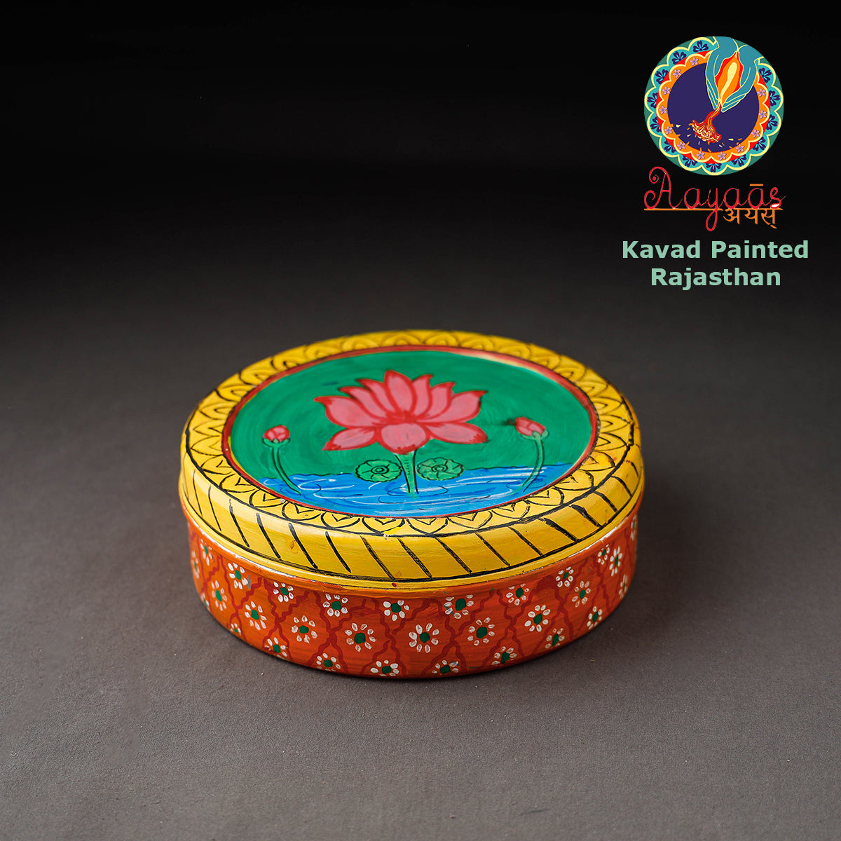Kavad Handpainted Stainless Steel Multicolor Masala Box
