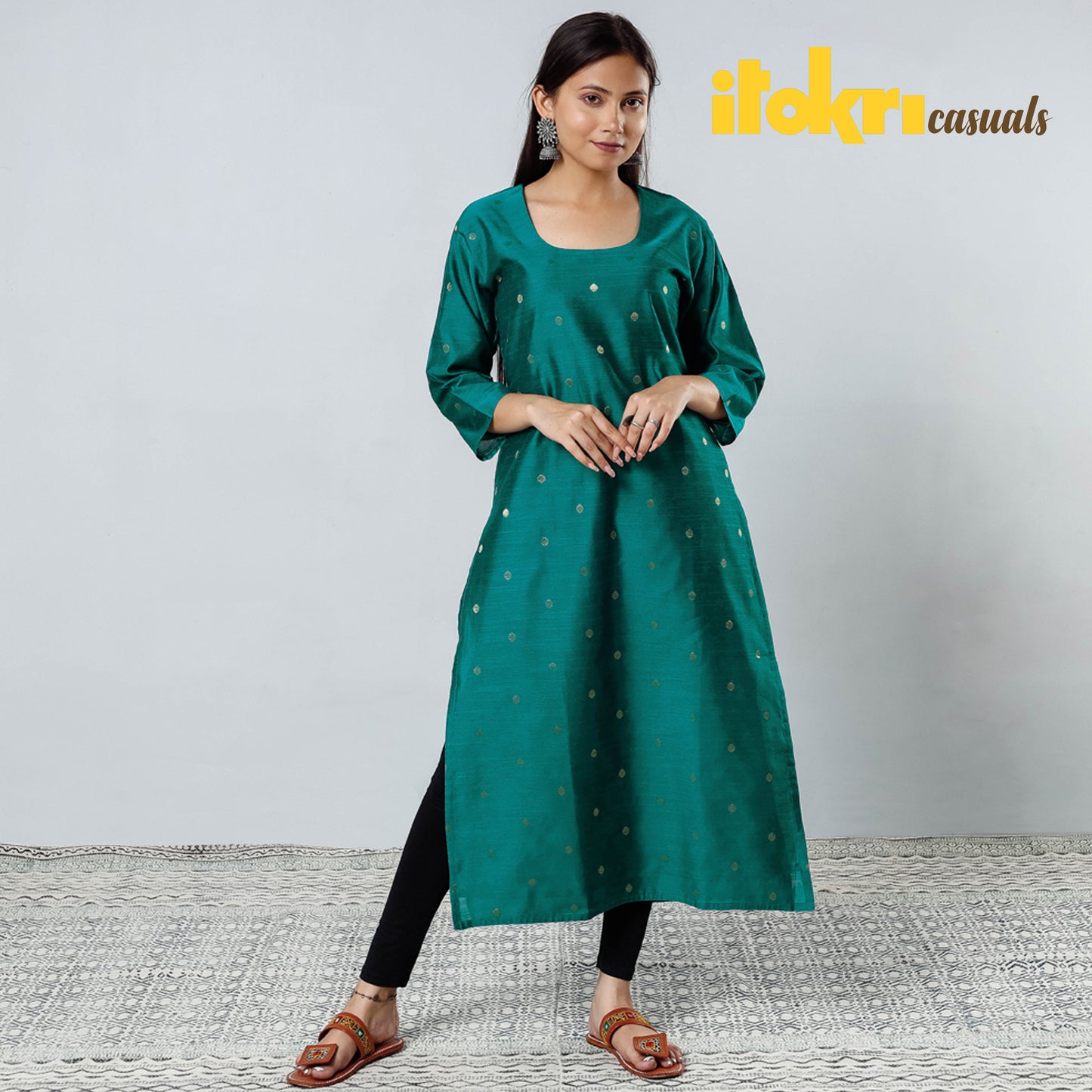 silk straight kurta