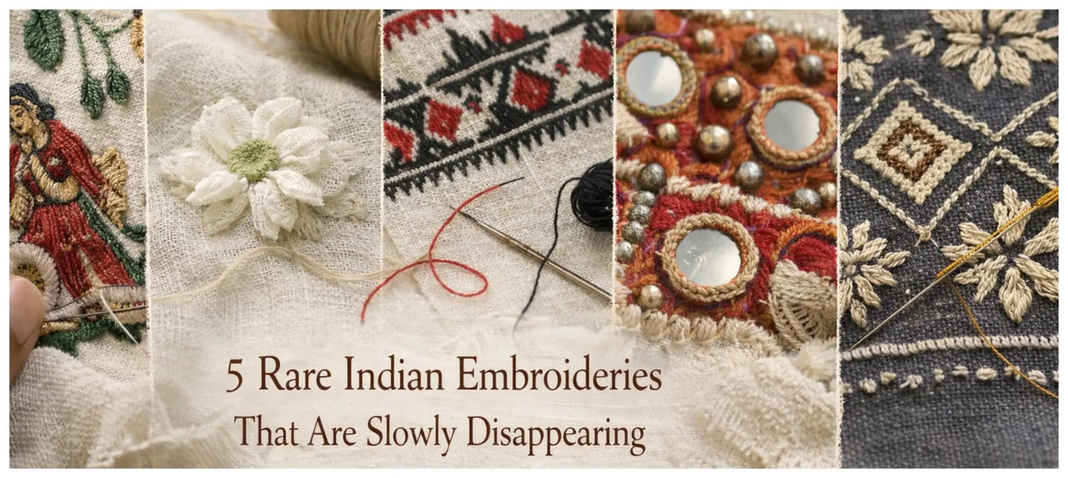 5 rare indian embroideries that are slowly disappearing