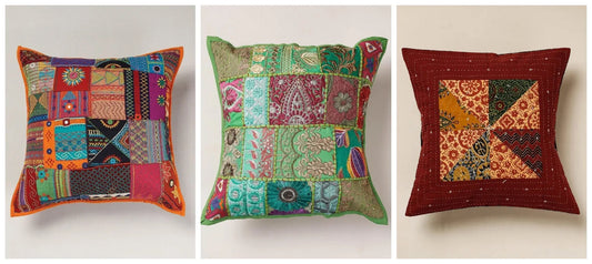 patchwork cushion covers