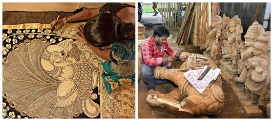 karrupur kalamkari,Kallakurichi wood carving