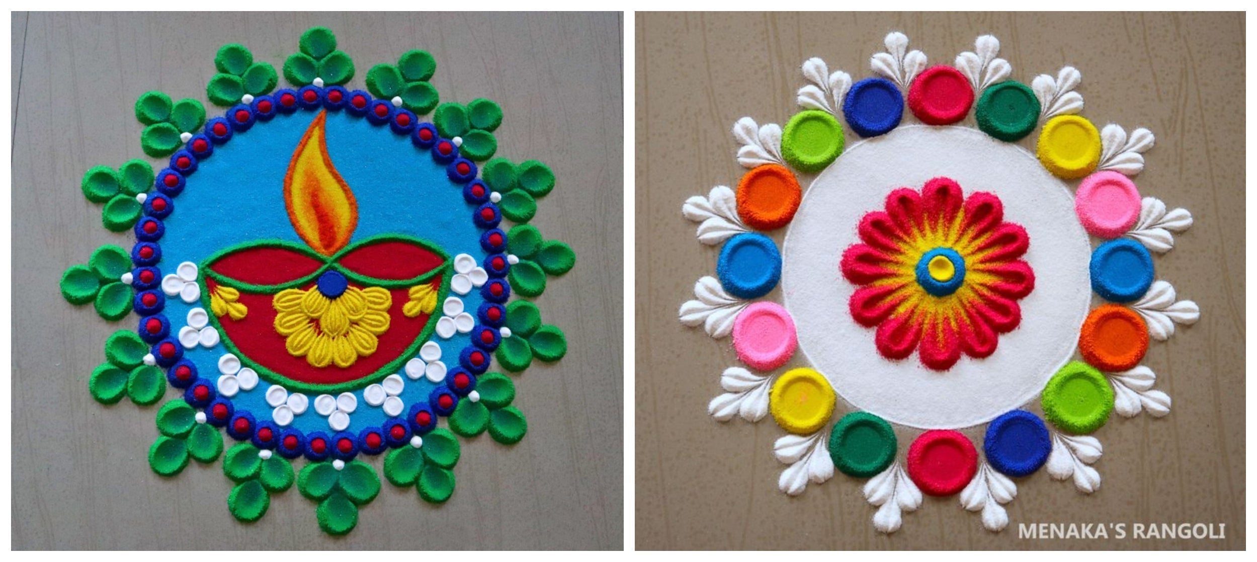 Easy Rangoli Designs For Home For Beginners - Homemade Ftempo