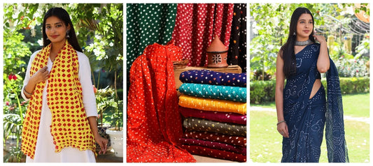 Bandhani stoles sarees and much more at iTokri