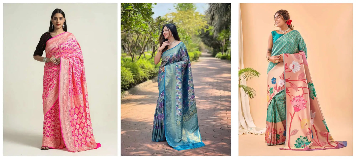 contrast sarees