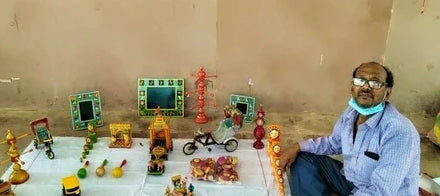 Devendra Singh wooden toy artisan in Varanasi 