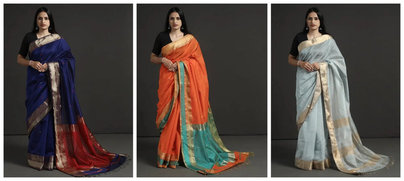 Know about the Glorious Maheshwari Silk Saree Origin from Central India