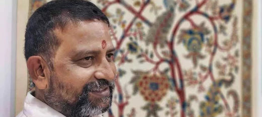 Pitchuka Srinivas with tree of life work