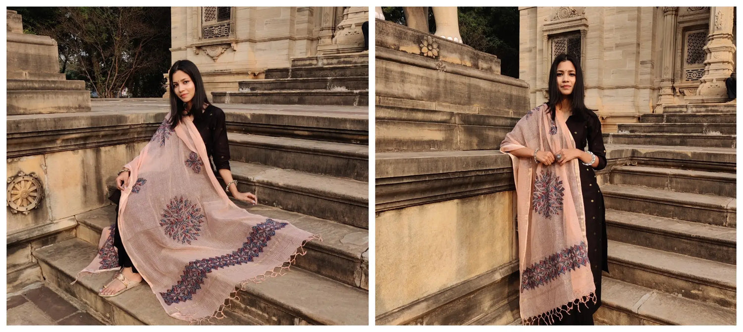 Applique work dupatta