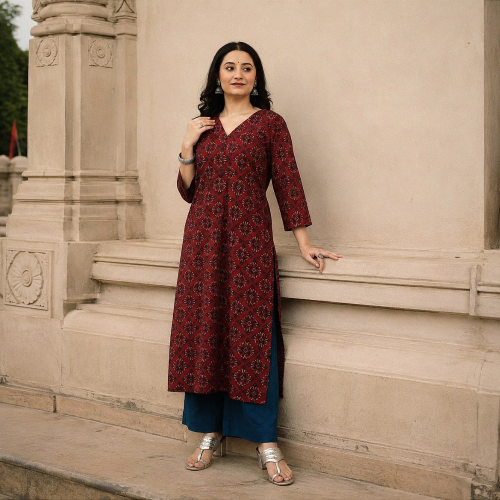 Ajrakh kurtas and kurtis for women