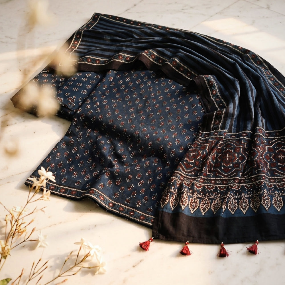 Ajrak dress materials