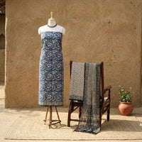Bagru printed silk & cotton dress materials