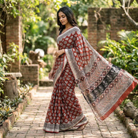 Bagru dabu prints sarees