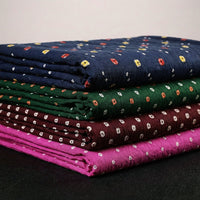 Bandhani Tye-Dye Fabrics. Featuring a majestic bandhani pattern, this fabric is hand-tied and dyed using the traditional technique practiced by the artisans of Kutch. 