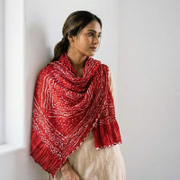 Bandhani tie-dye stoles