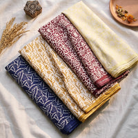 Hand printed batik fabrics from madhya pradesh & kutch