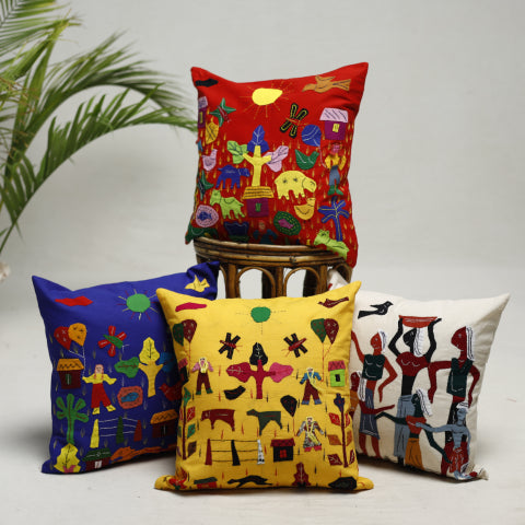 Pipli Applique Work Cushion Covers