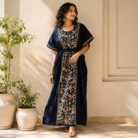 Bengal kantha embroidery kaftans