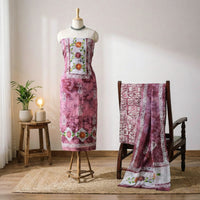 Hand batik printed dress materials